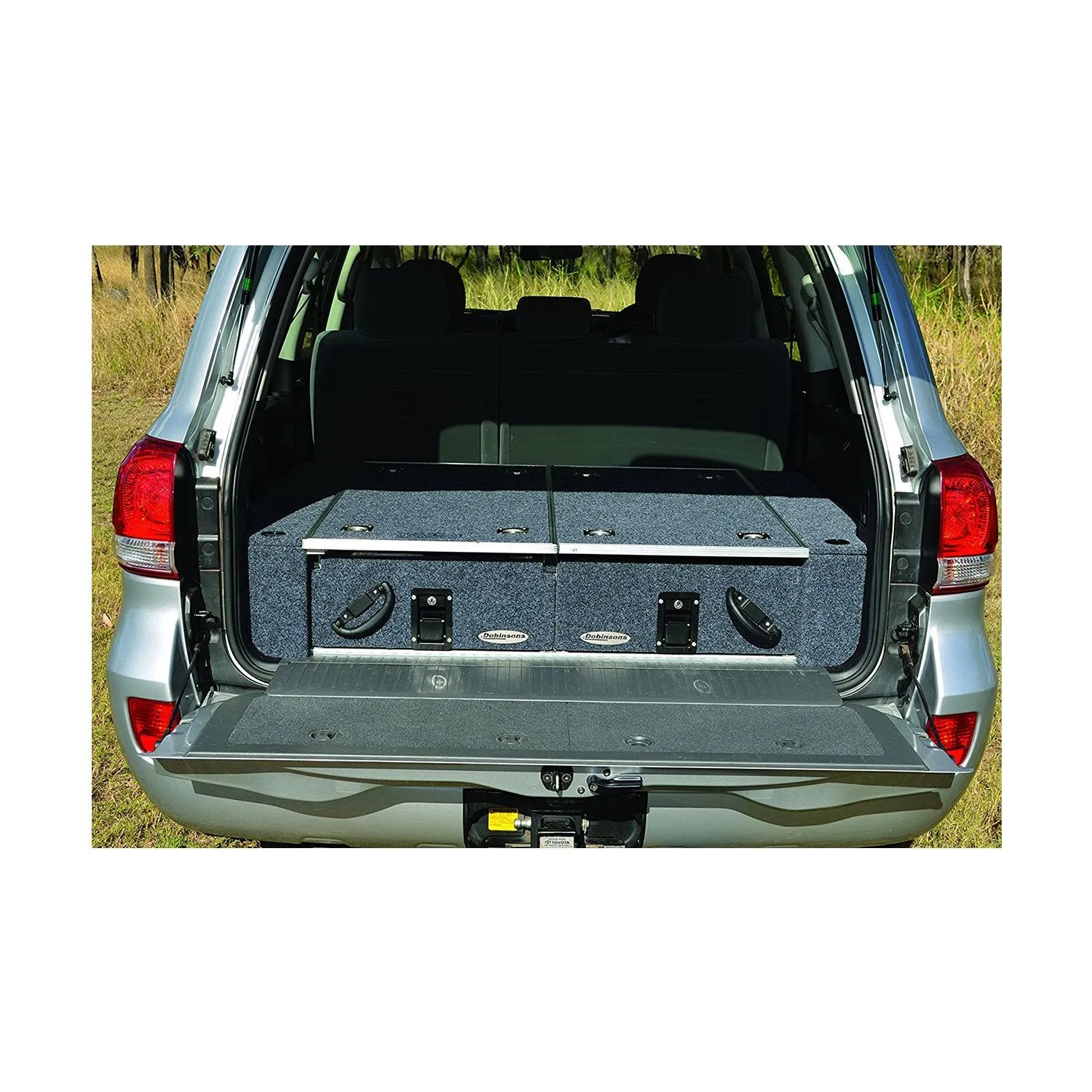 Dobinsons Rear Dual Roller Drawer Kit with Fridge Slide and Tie Down Points, Universal Mount, 39x42 x10 inches(RD80-1000)