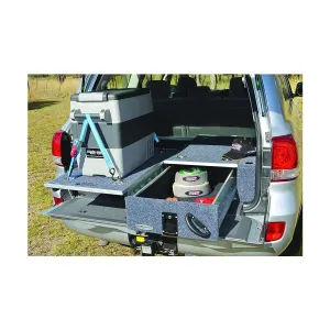Dobinsons Rear Dual Roller Drawer Kit with Fridge Slide and Tie Down Points, Universal Mount, 39x42 x10 inches(RD80-1000)