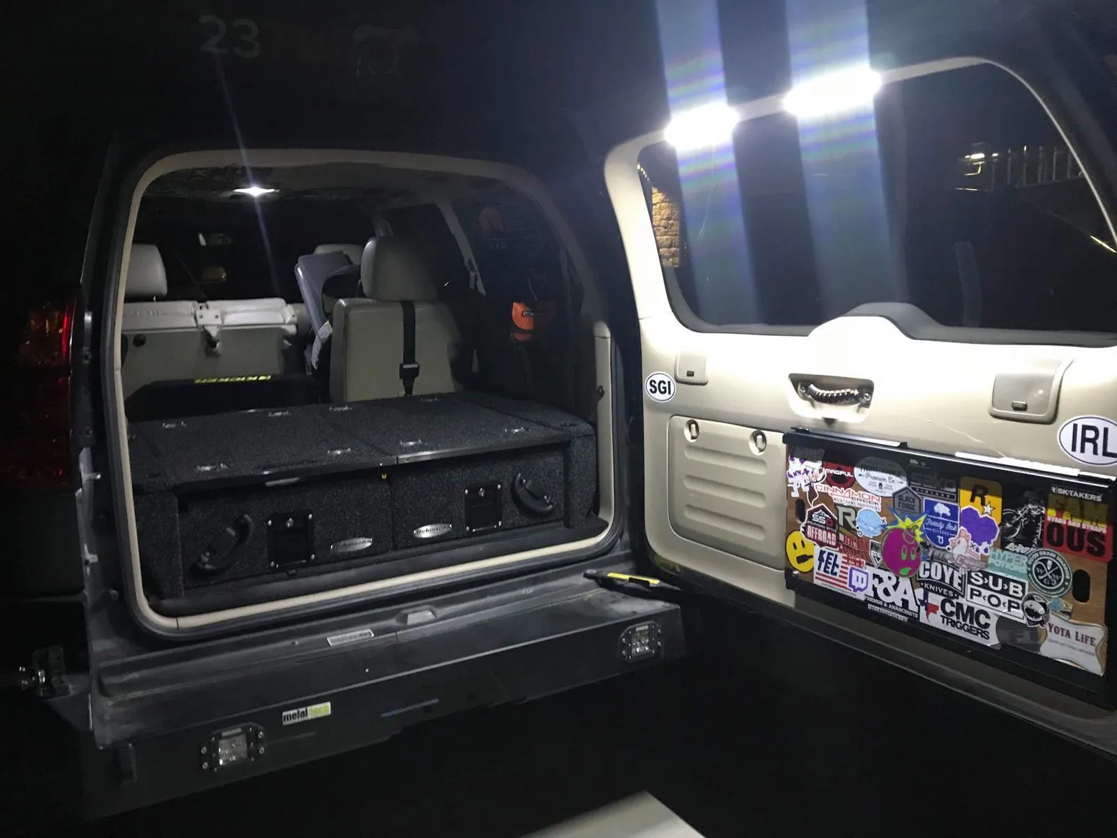 Dobinsons Rear Dual Roller Drawer System for Lexus GX470 & Toyota Prado 120 without rear A/C with Fridge Slide and Side Panels