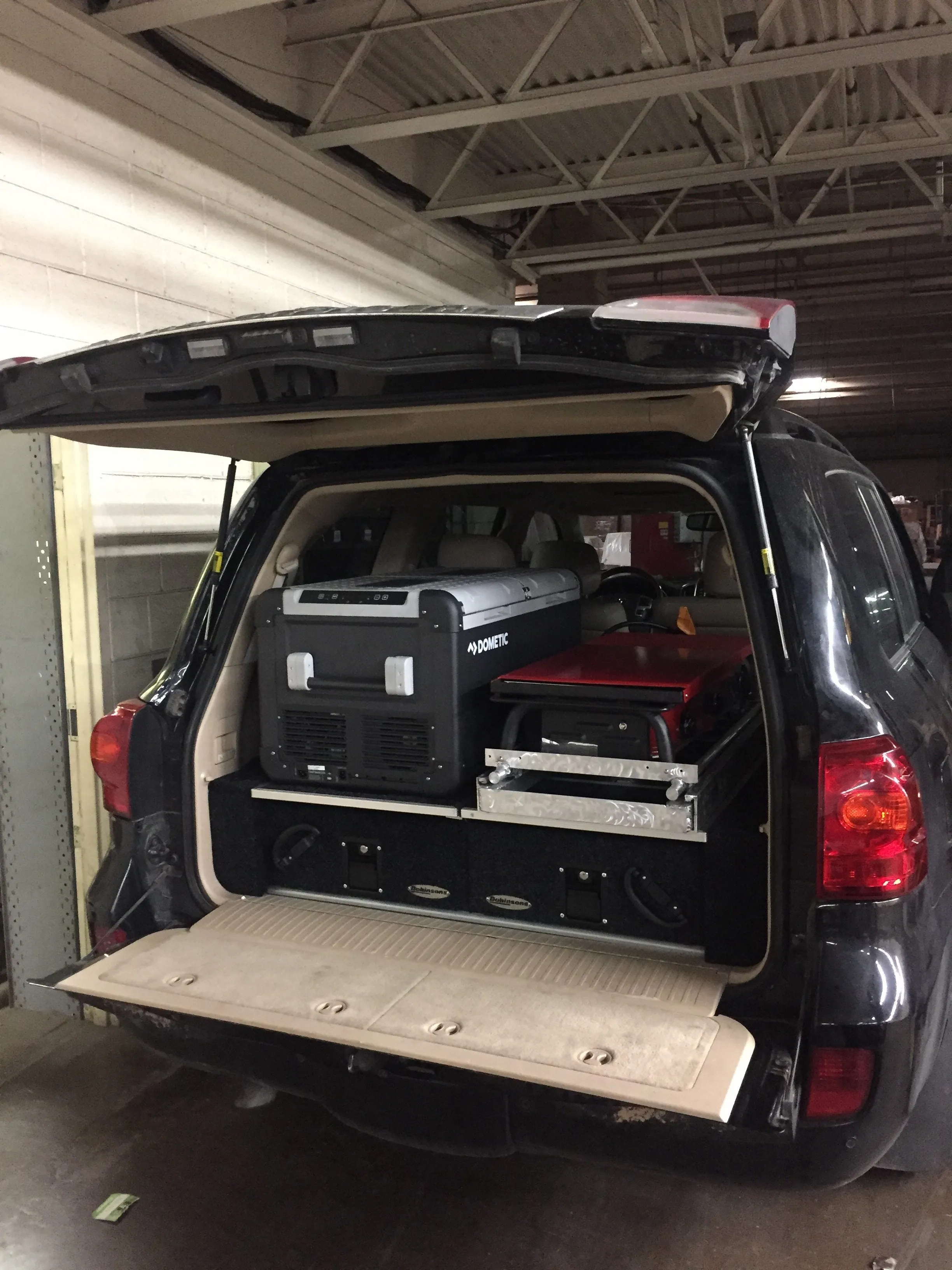 Dobinsons Rear Dual Roller Drawer System for Lexus LX570 2007-2020 with Fridge Slide and Side Panels