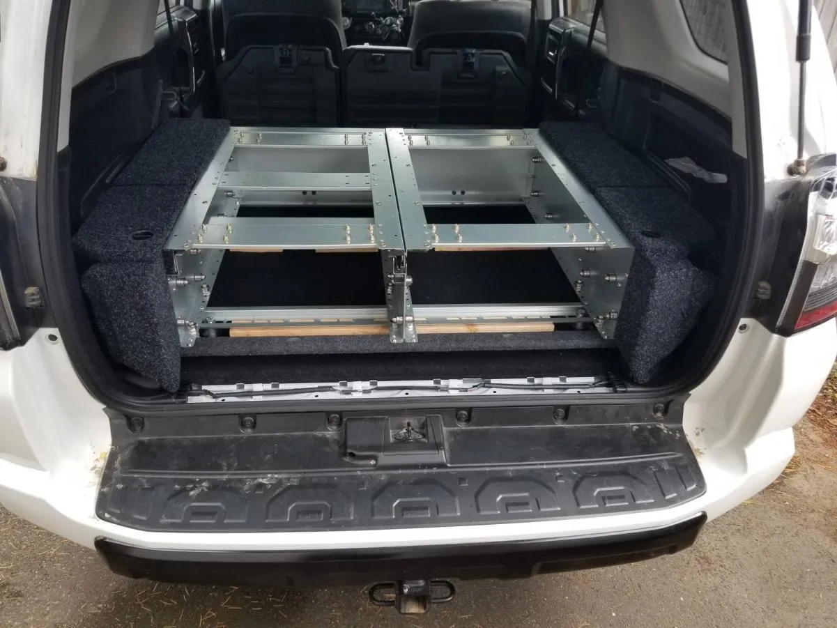 DOBINSONS REAR DUAL ROLLER DRAWER SYSTEM FOR TOYOTA 4RUNNER 5TH GEN 2010-2021 WITH FRIDGE SLIDE