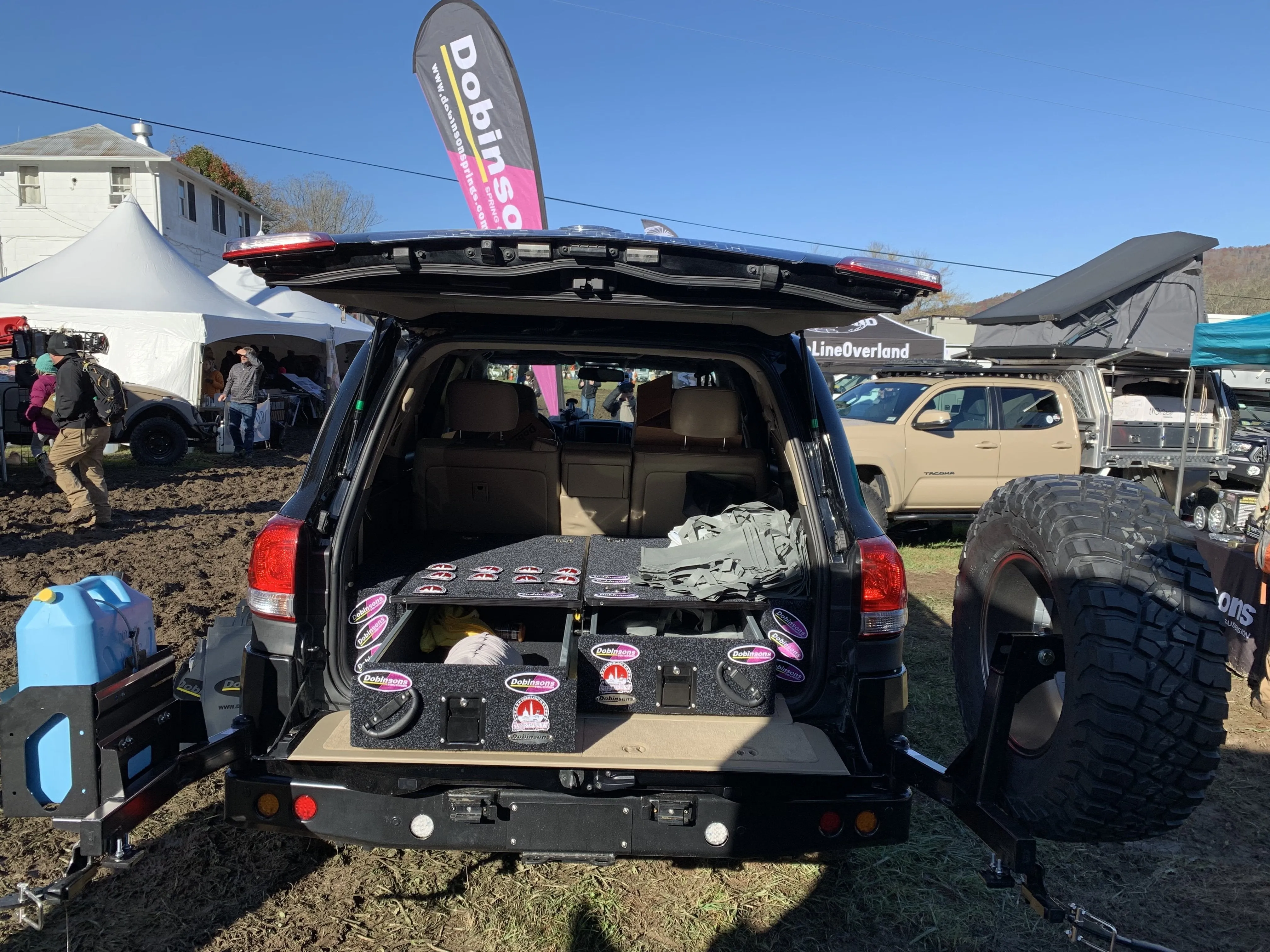 Dobinsons Rear Dual Roller Drawer System for Toyota Land Cruiser 200 Series 2008-2019 with Fridge Slide and Side Panels