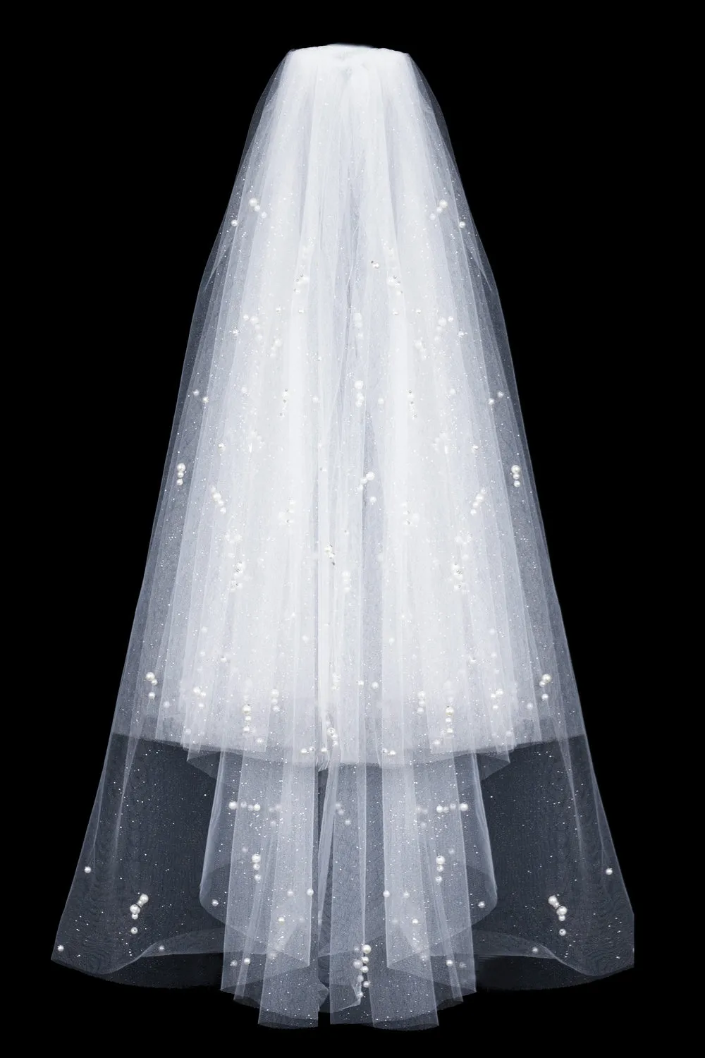 Dolores Simple With Pearls Wedding Veils