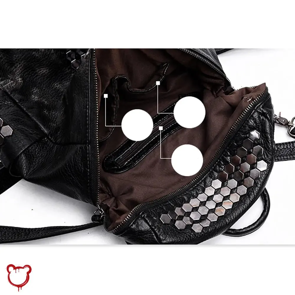 Donnie's PU Black Backpack