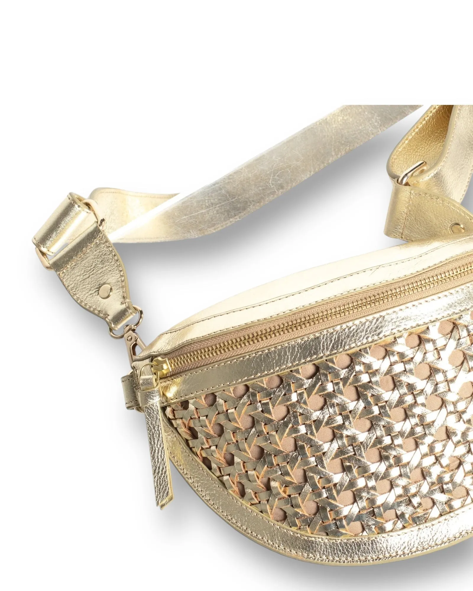 Doris Weave Cross Body Bag | Gold