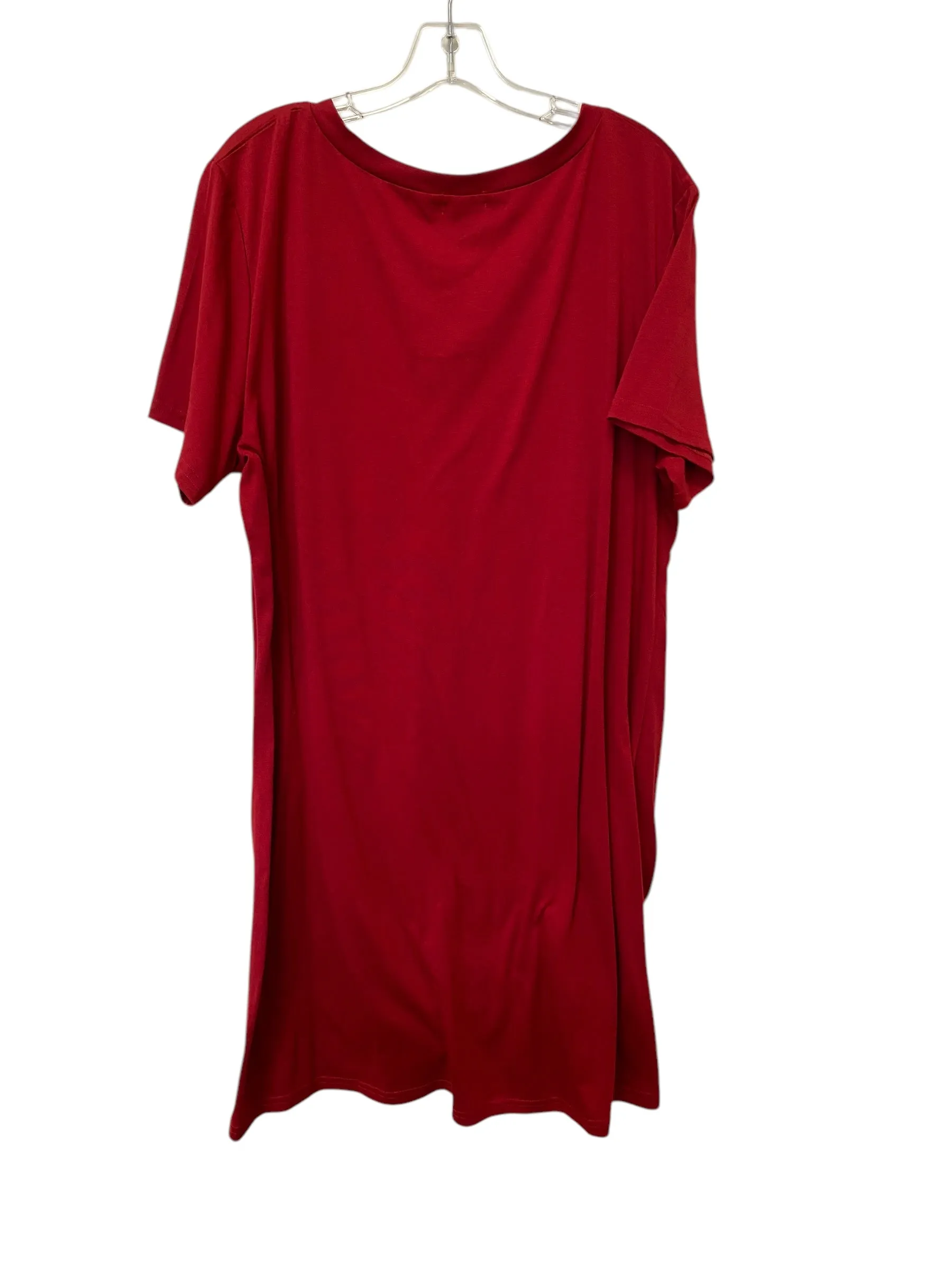 Dress Casual Midi By Clothes Mentor In Red, Size: 2x