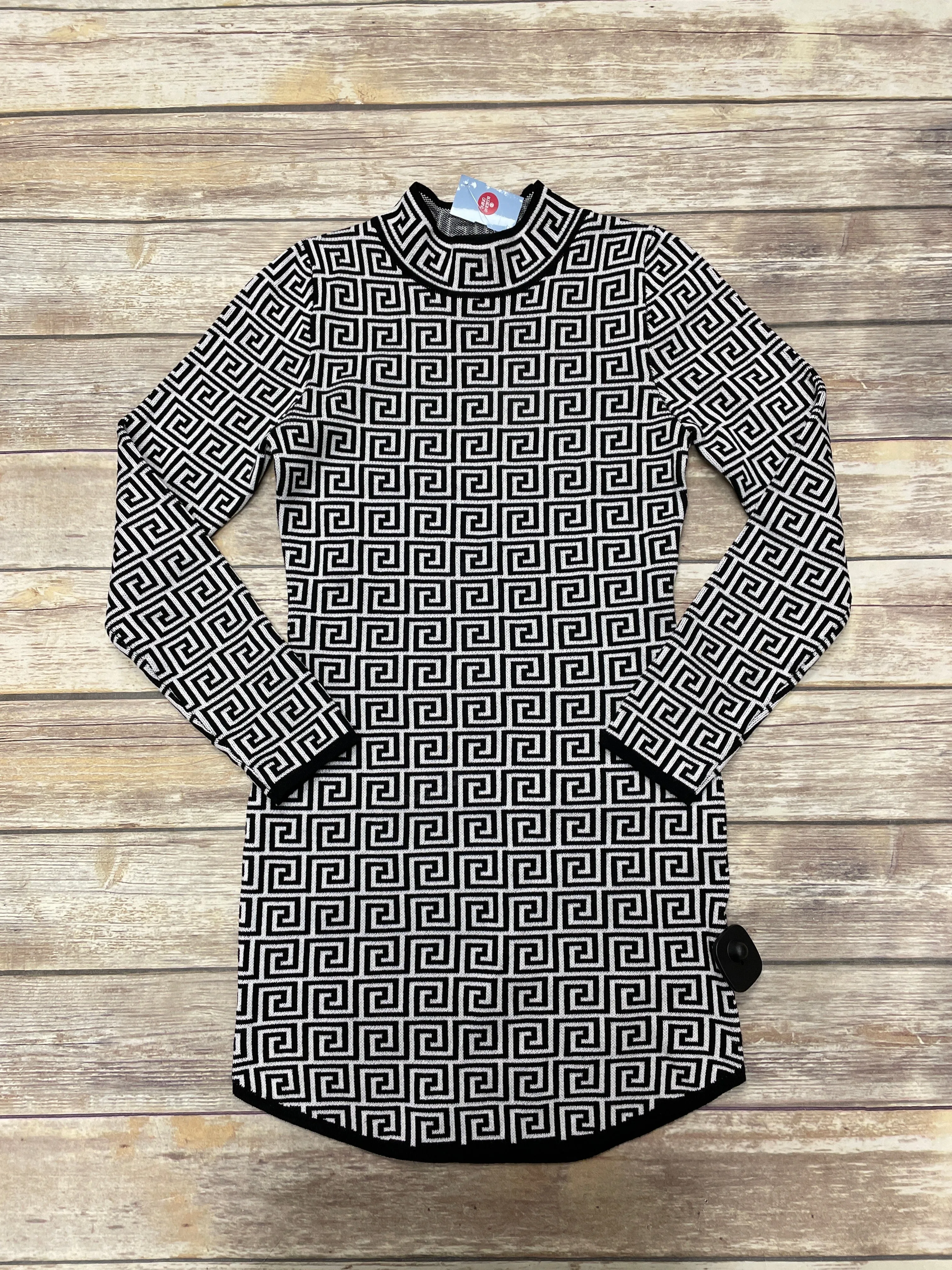 Dress Casual Midi By Jolie In Black & White, Size: L