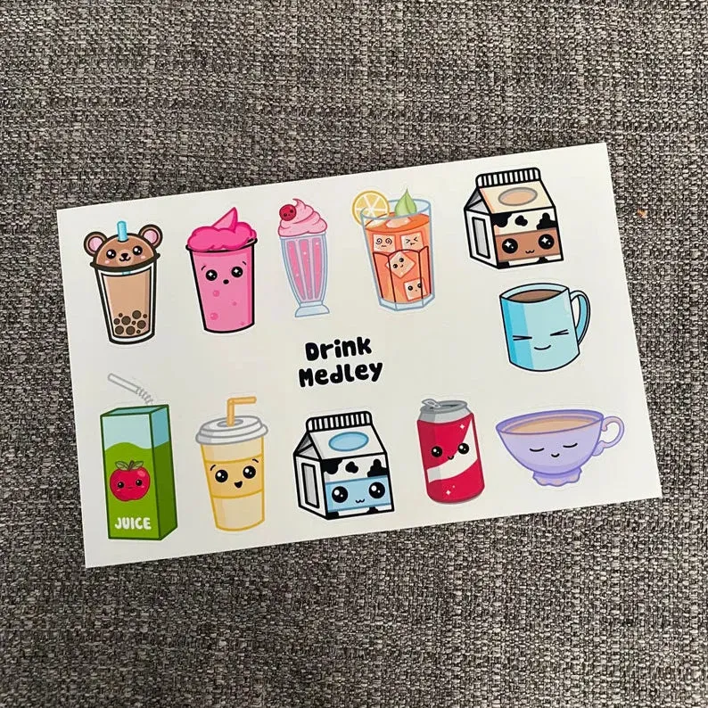 Drink Medley Sticker Sheet