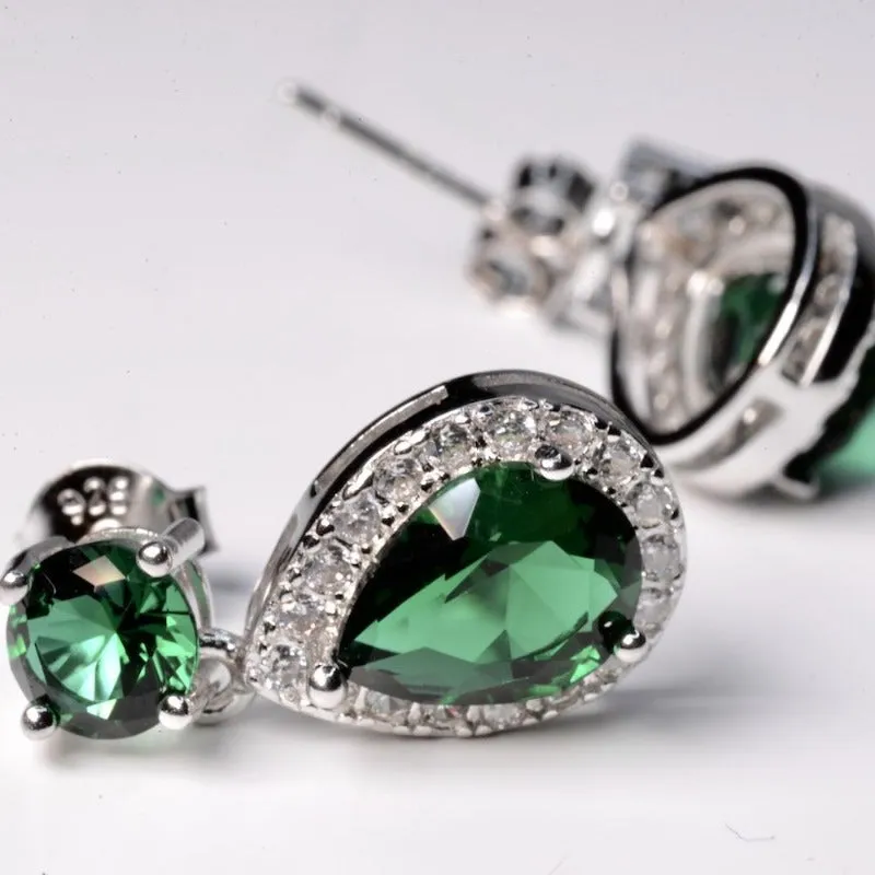Droplet Colorful CZ Stones Earring