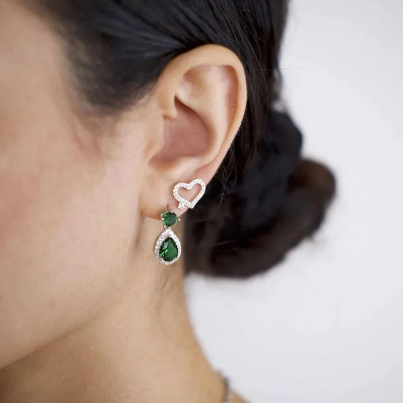 Droplet Colorful CZ Stones Earring