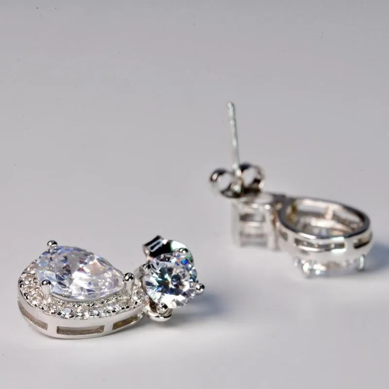 Droplet Colorful CZ Stones Earring