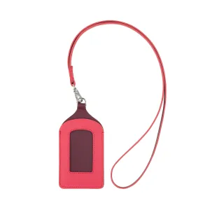 DUDU Badage Badge in leather neck, with detachable cord, credit card format door, triggering for fairs of office conferences