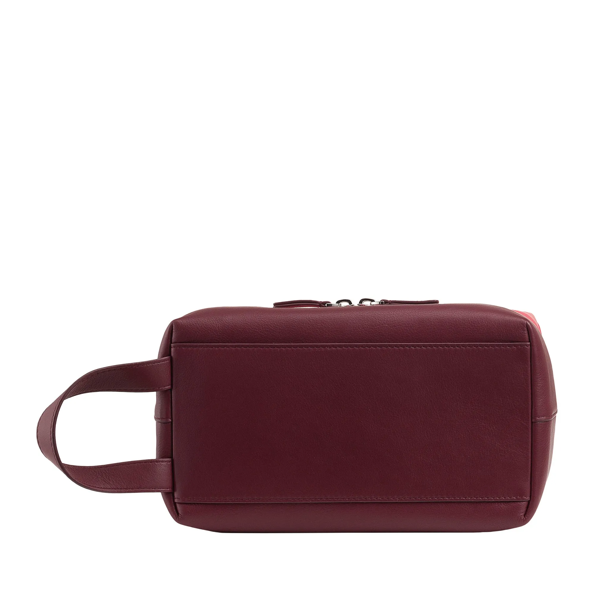 DUDU Beauty Travel Houses Men Woman, Hand -Colored Leather Toilet Bag, 2 Dispartures With Handle