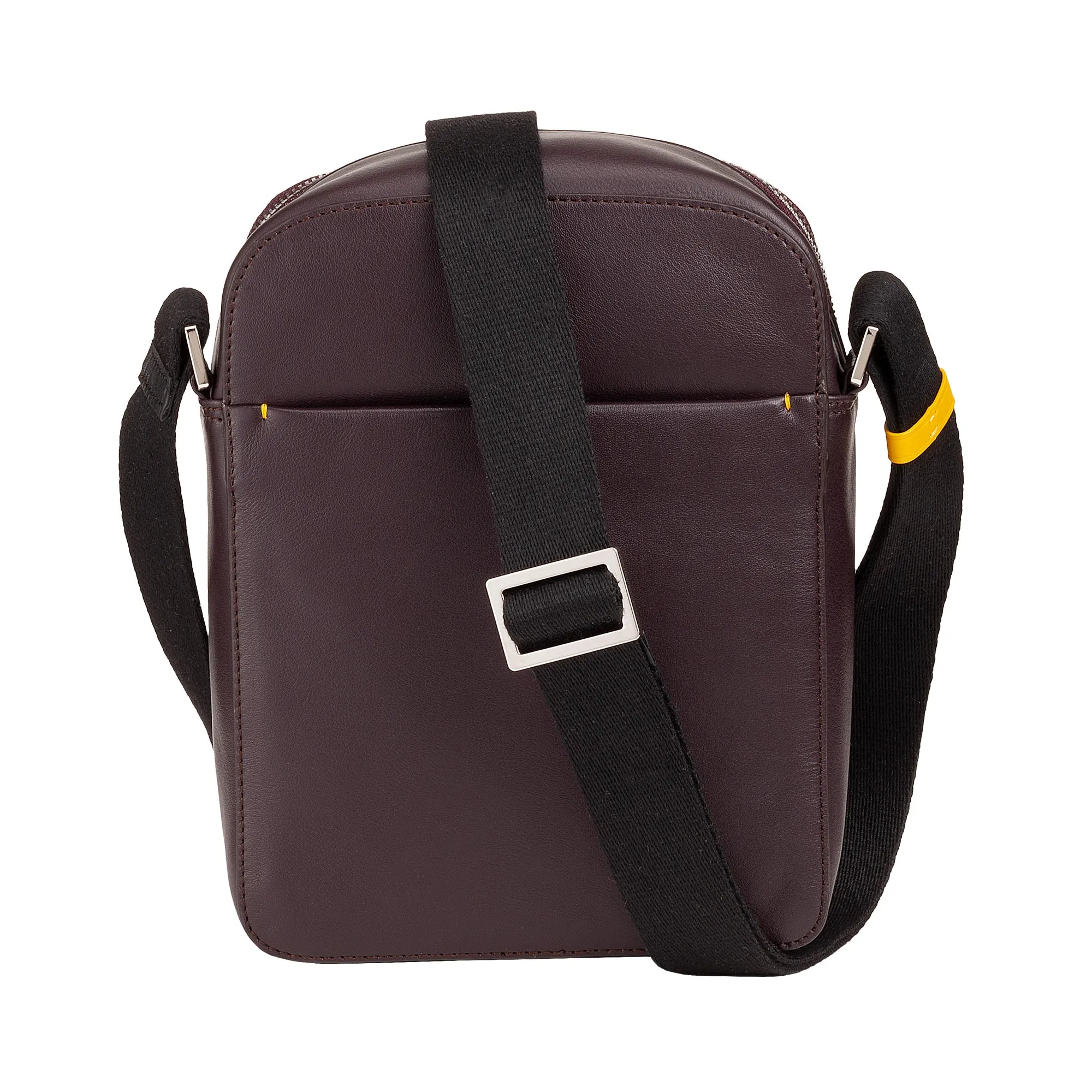 DUDU Borsello Man in real colorful leather, adjustable shoulder bag, small compact design, multi compartment and zip closure
