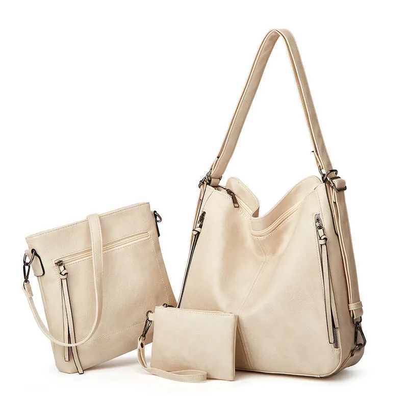 Durable Women's Large Capacity Three-piece Vintage Backpacks