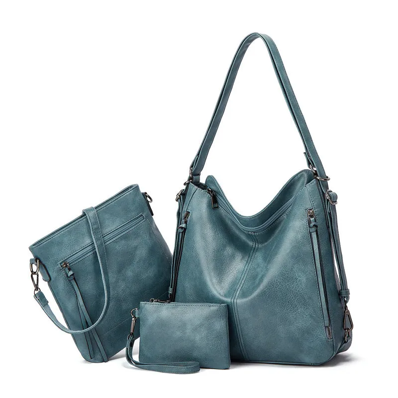 Durable Women's Large Capacity Three-piece Vintage Backpacks
