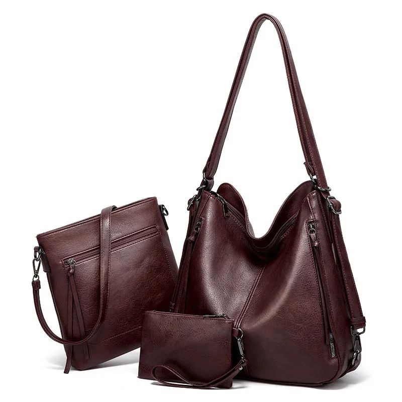 Durable Women's Large Capacity Three-piece Vintage Backpacks