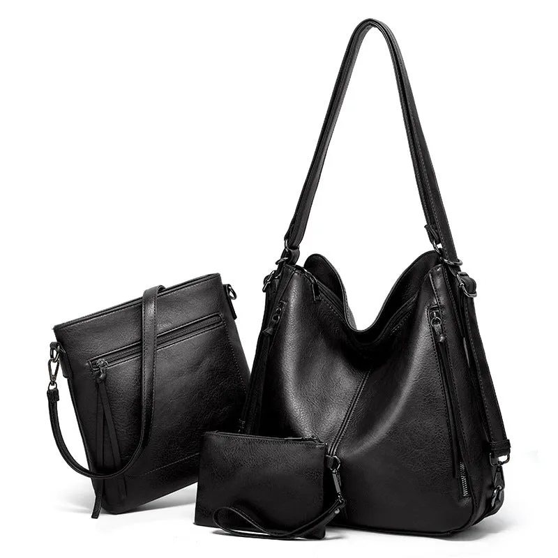 Durable Women's Large Capacity Three-piece Vintage Backpacks
