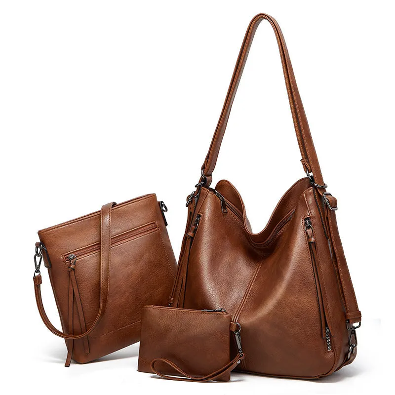 Durable Women's Large Capacity Three-piece Vintage Backpacks