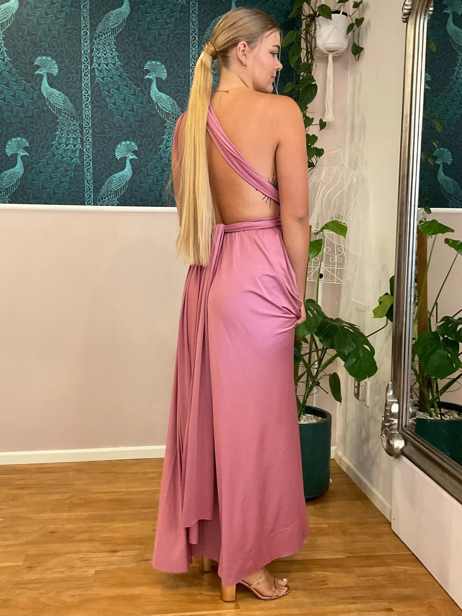 Dusky Rose Convertible Infinity bridesmaid dress Express NZ wide