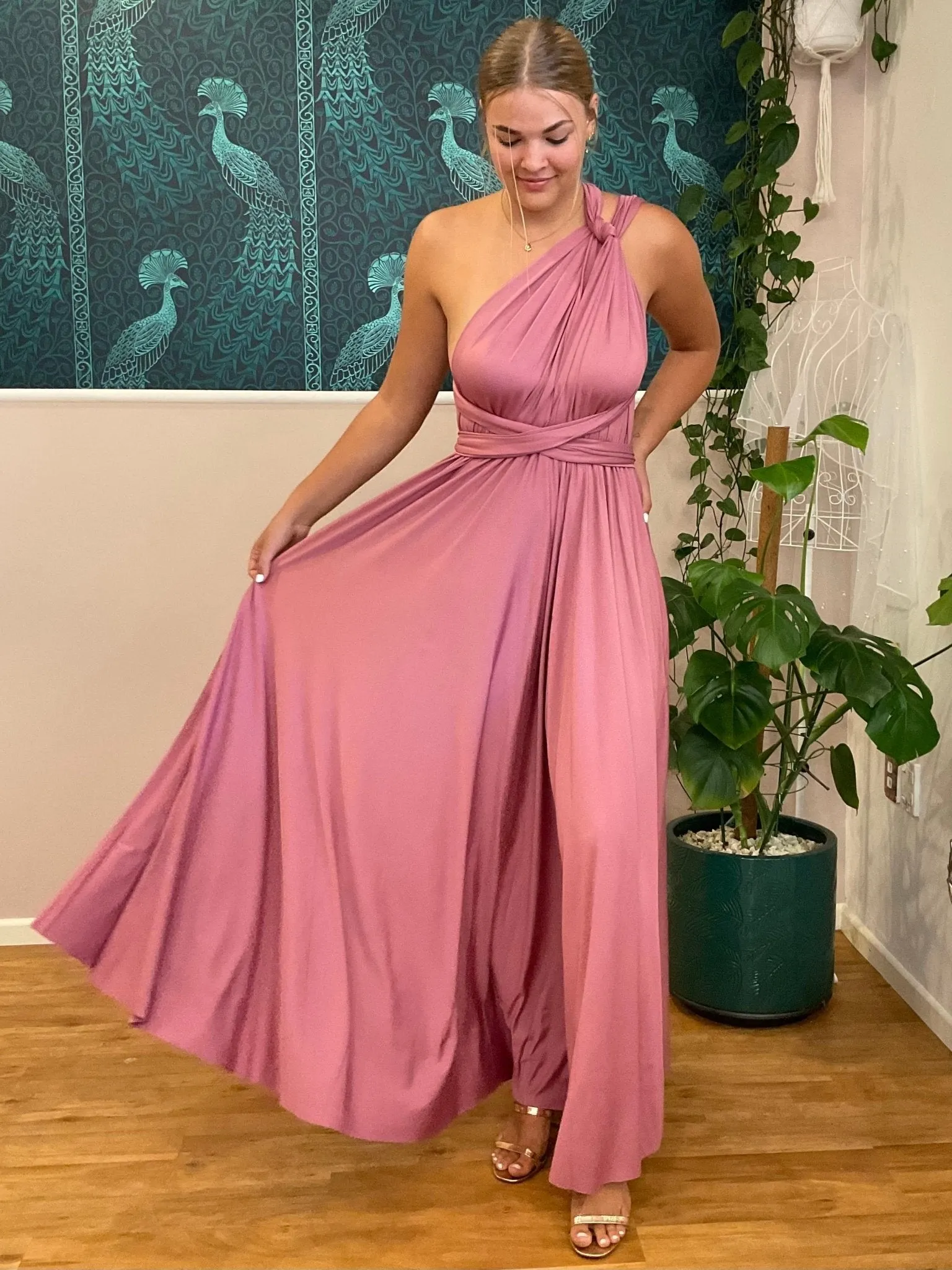 Dusky Rose Convertible Infinity bridesmaid dress Express NZ wide