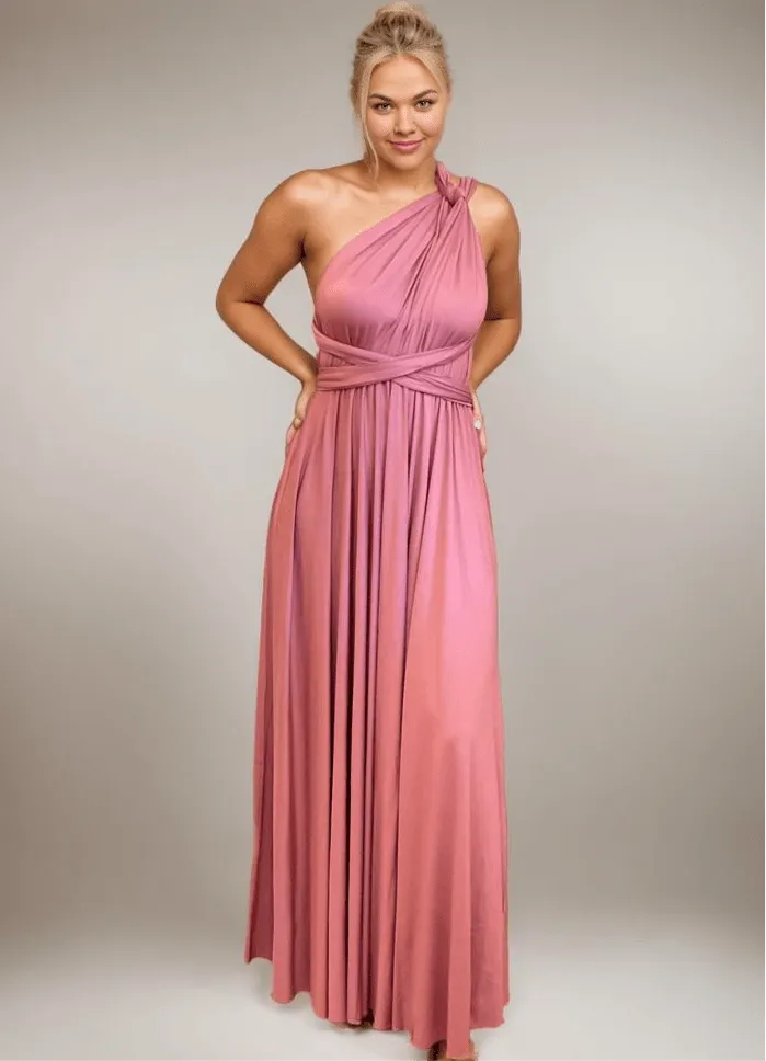 Dusky Rose Convertible Infinity bridesmaid dress Express NZ wide