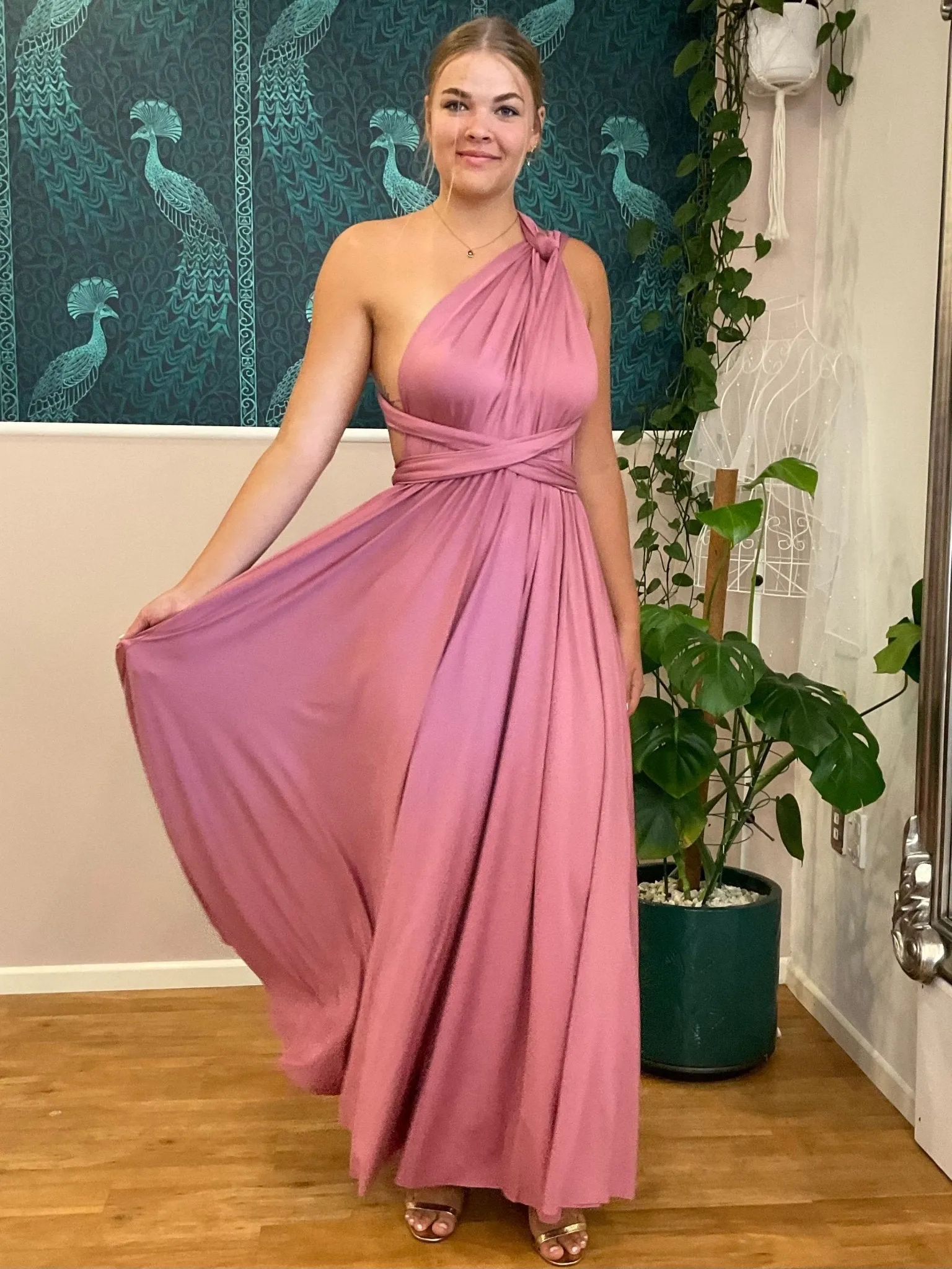 Dusky Rose Convertible Infinity bridesmaid dress Express NZ wide