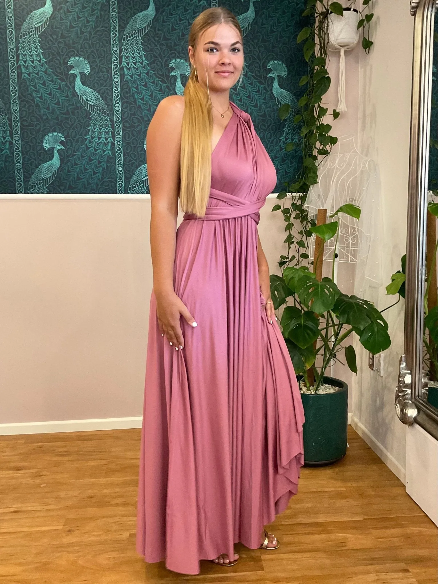 Dusky Rose Convertible Infinity bridesmaid dress Express NZ wide