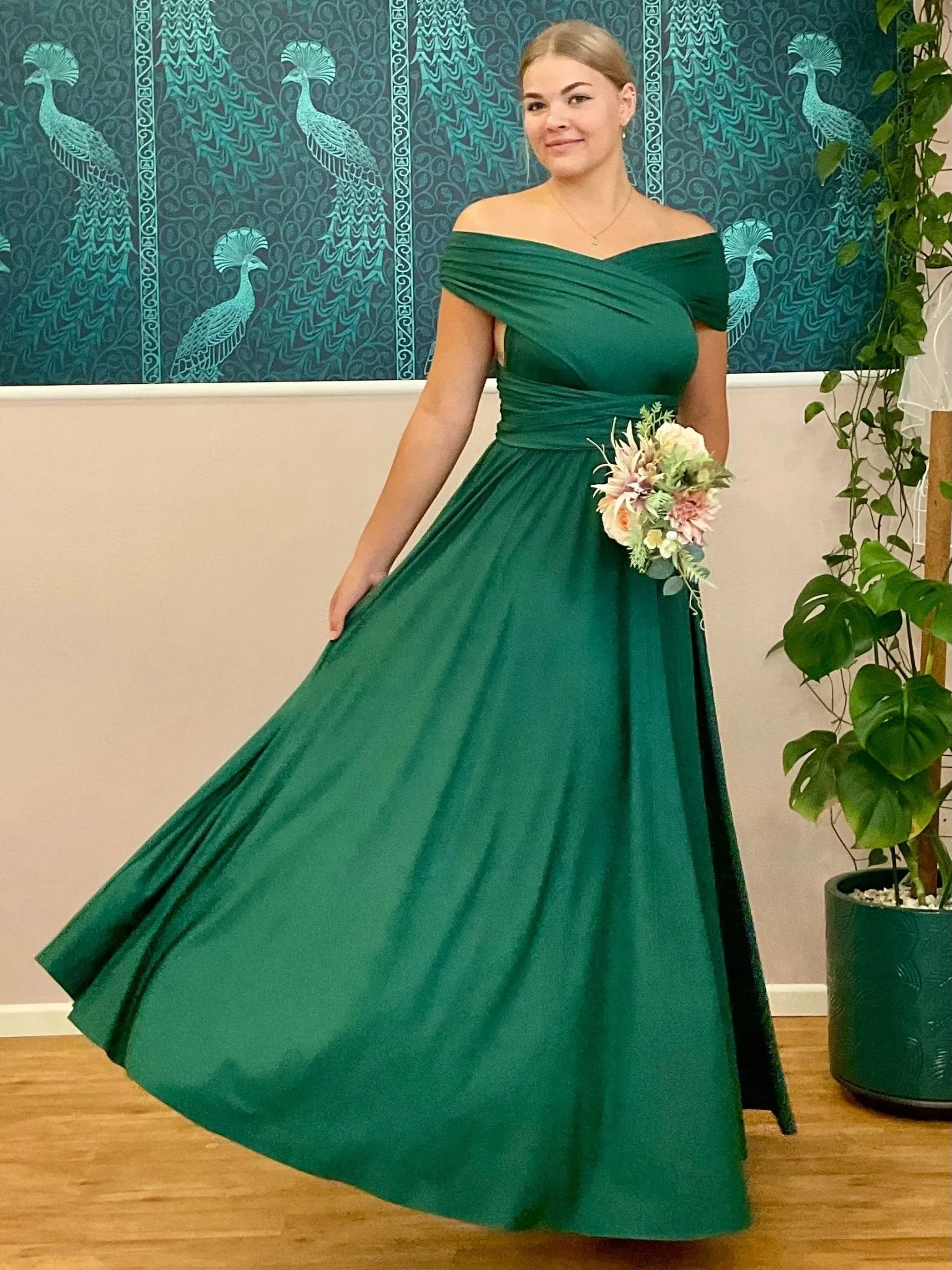 Ever Green convertible Infinity bridesmaid dress Express NZ wide