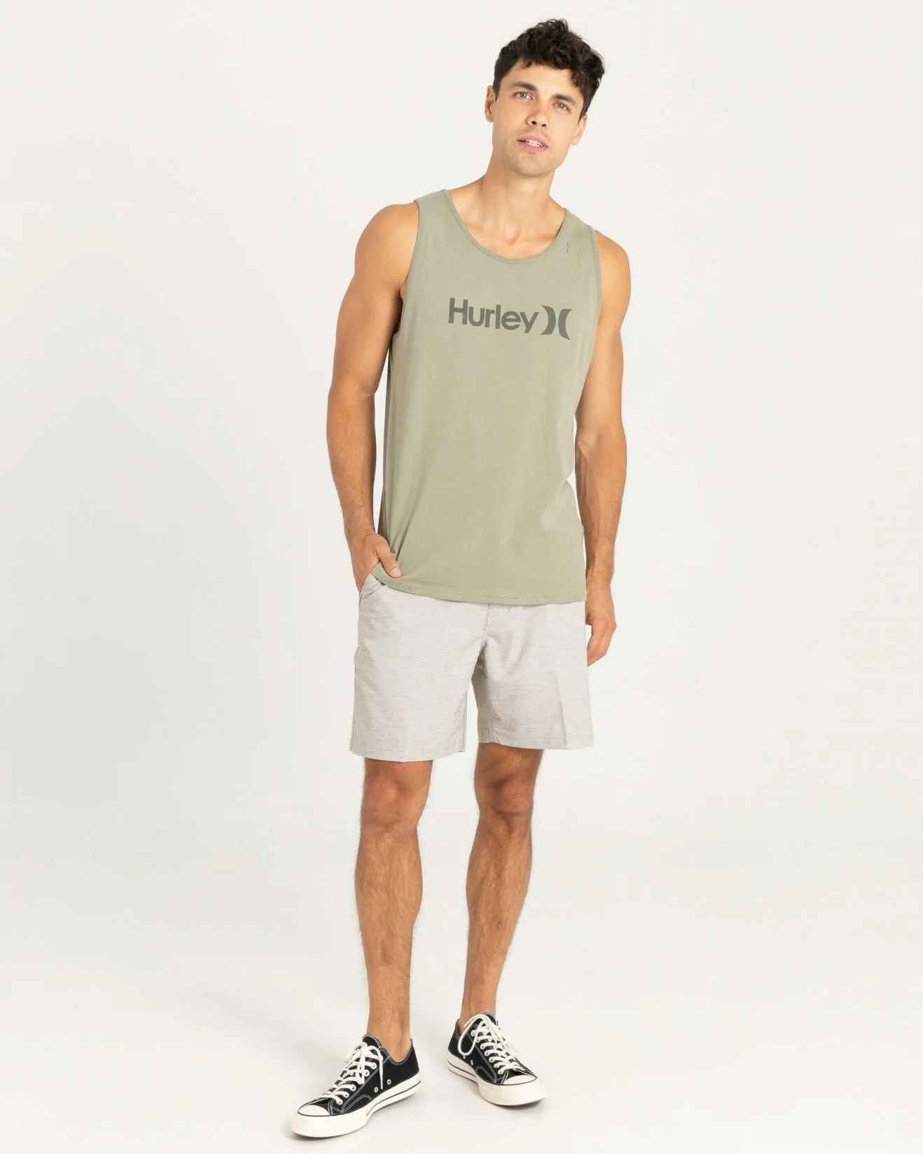 Everyday Washed One And Only Hurley Mens Solid Singlet
