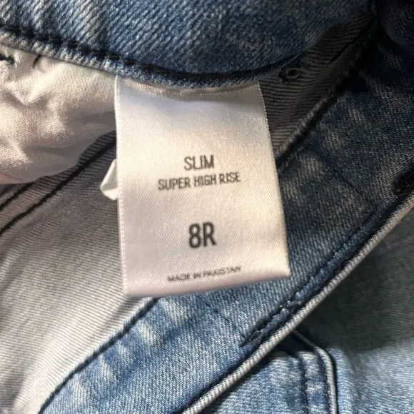 EXPRESS- Slim Super High Rise Women's Blue Jeans Size 8R