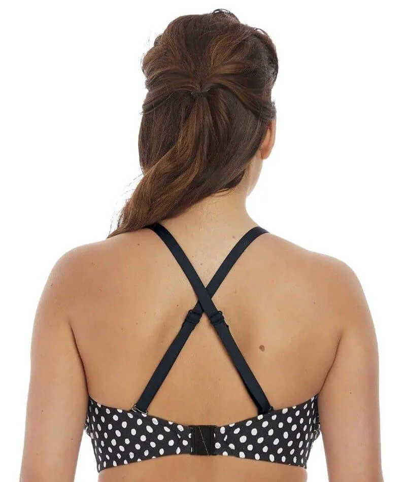 Fantasie Swim Santa Monica Underwire Bandeau Multiway Bikini Top - Black/White