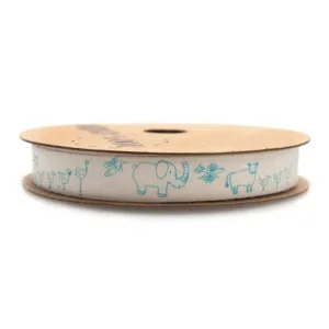 Farm Animals Cotton Ribbon, 5/8-Inch, 10 Yards