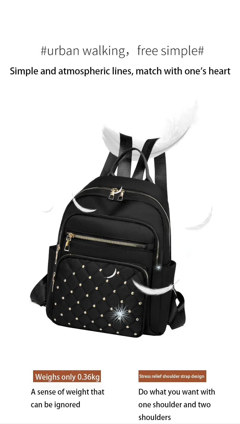 Fashion Bagpack Women High Quality Nylon Backpacks Female Big Travel Back Pack Large School Bags for Teenage Girls Shoulder Bag