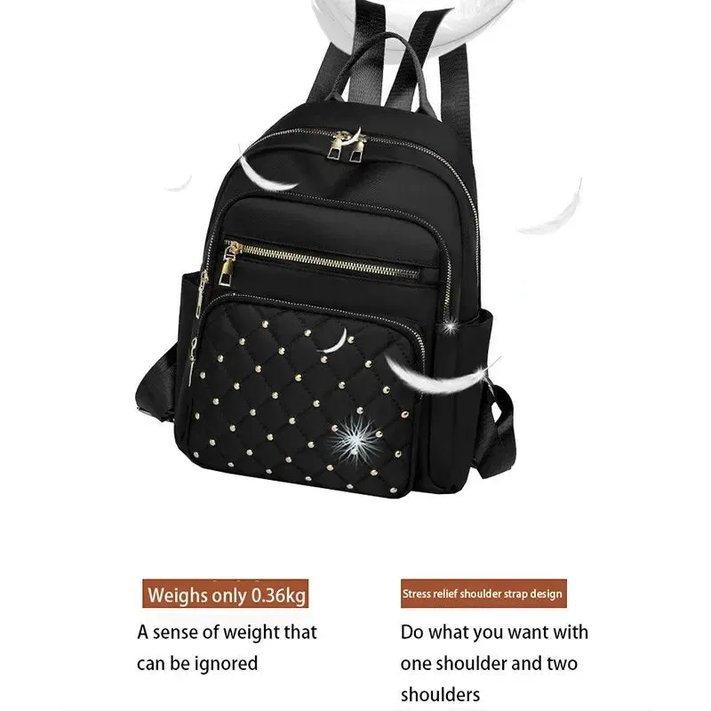 Fashion Bagpack Women High Quality Nylon Backpacks Female Big Travel Back Pack Large School Bags for Teenage Girls Shoulder Bag