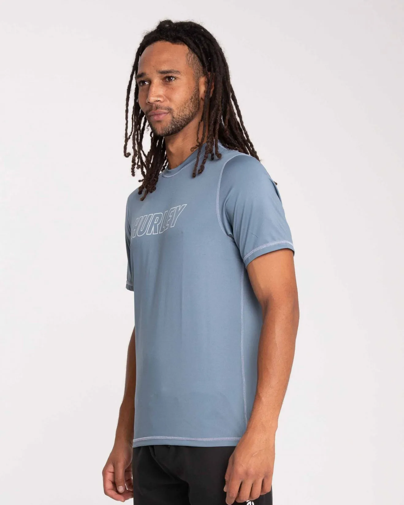 Fastlane Outline Surf Shirt Hurley Mens Short Sleeve Rash Vest