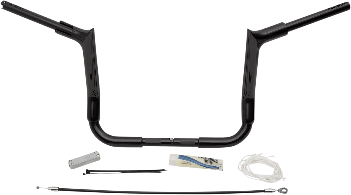 Fat Baggers, Inc. 809112-B 1-1/2in. EZ Install Pointed Top Handlebar Kit - Black