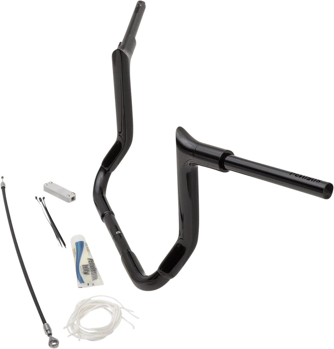 Fat Baggers, Inc. 809112-B 1-1/2in. EZ Install Pointed Top Handlebar Kit - Black