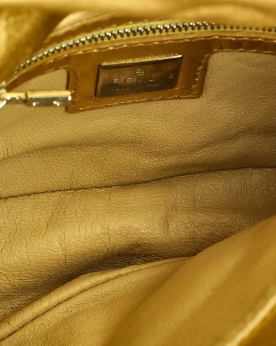 Fendi Gold Mini Baguette