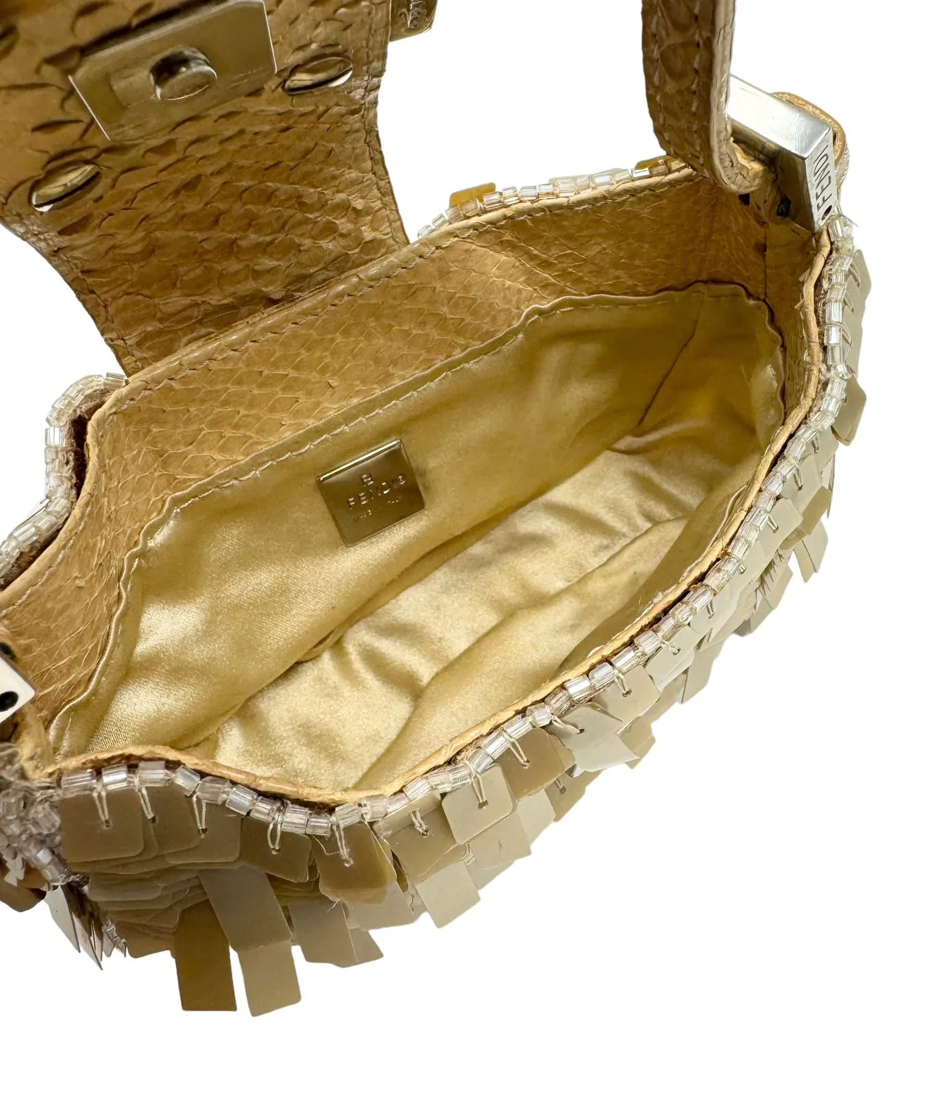 Fendi Gold Sequin Croissant