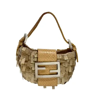 Fendi Gold Sequin Croissant