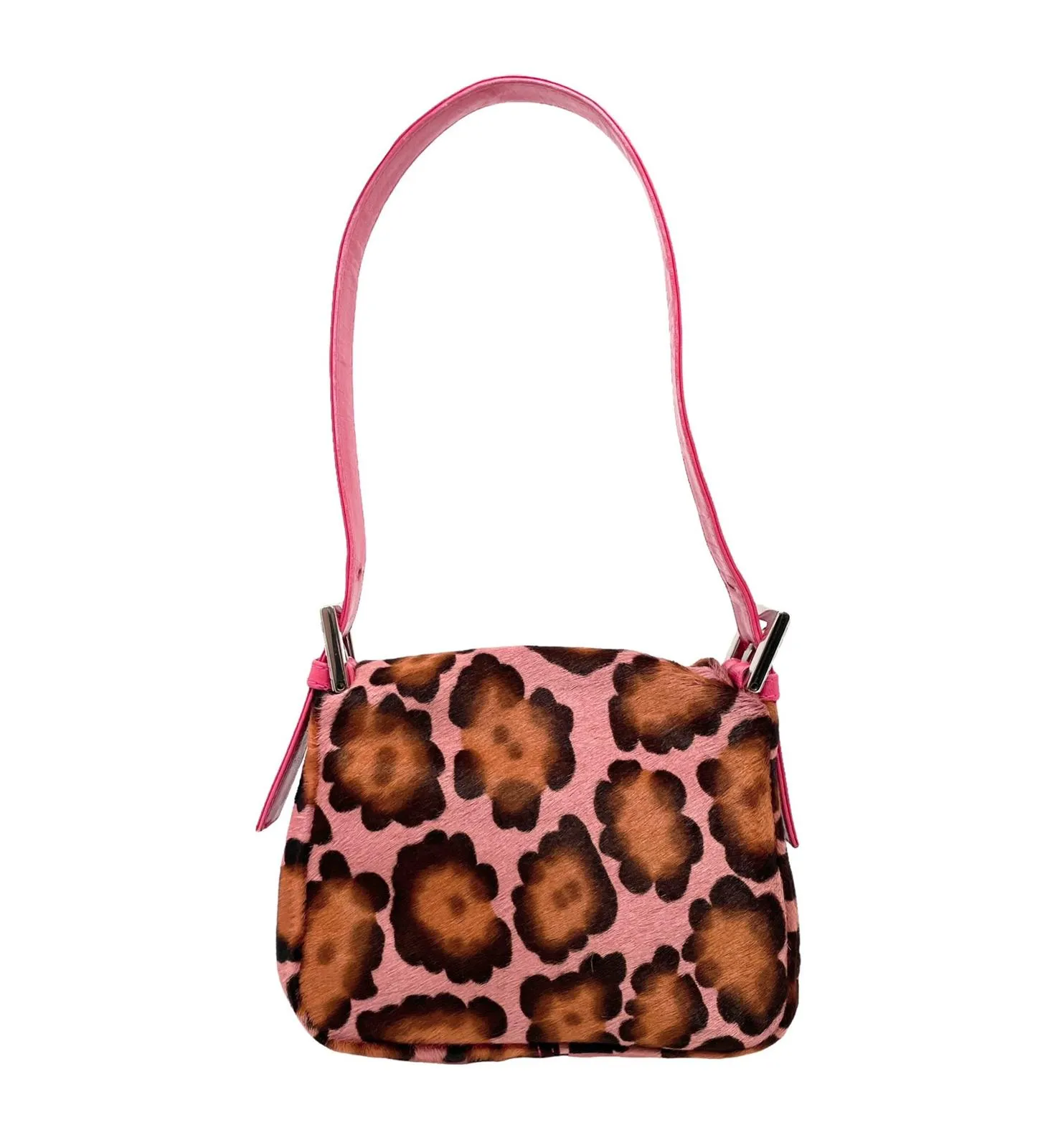 Fendi Pink Cheetah Mini Baguette