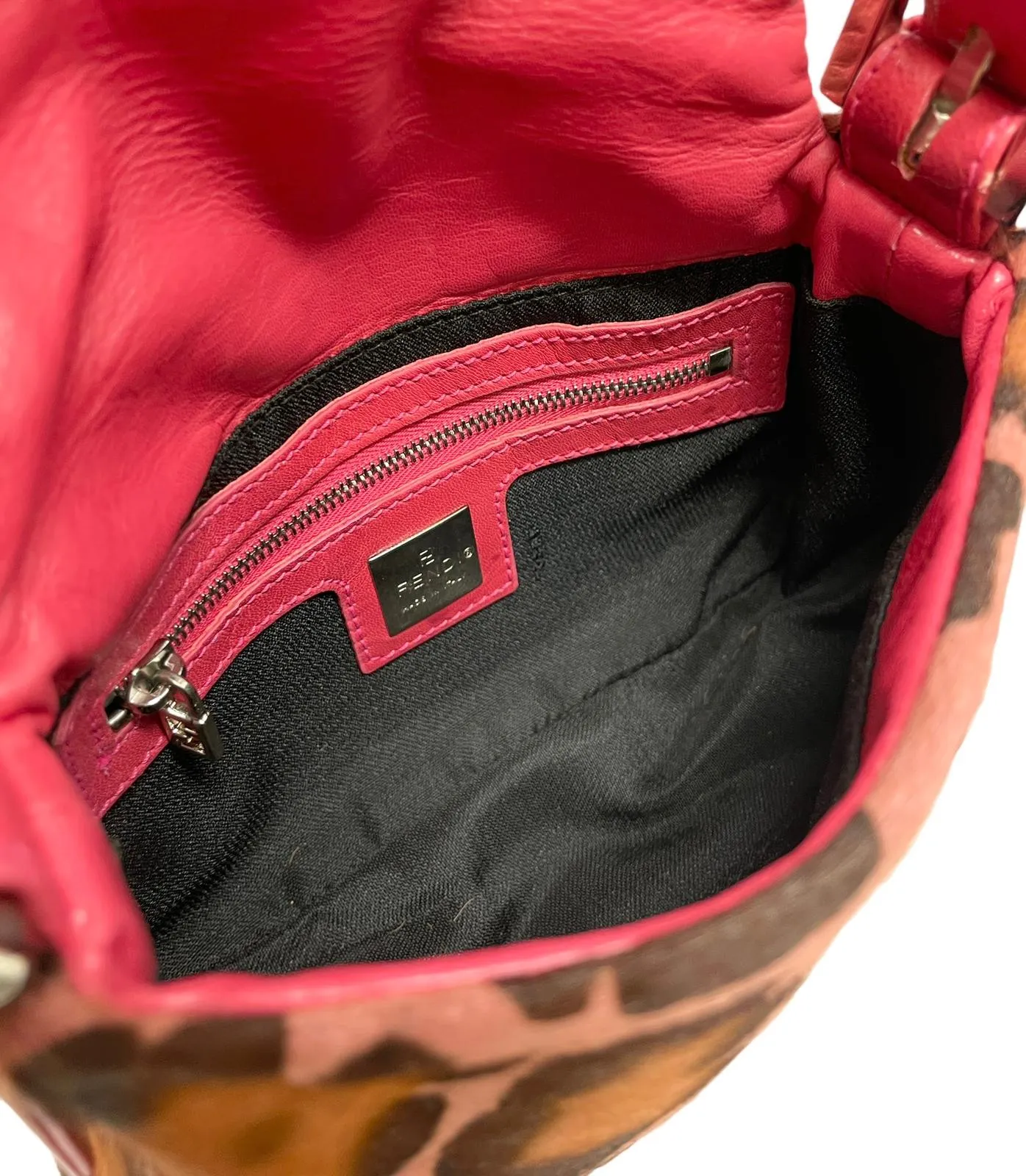Fendi Pink Cheetah Mini Baguette