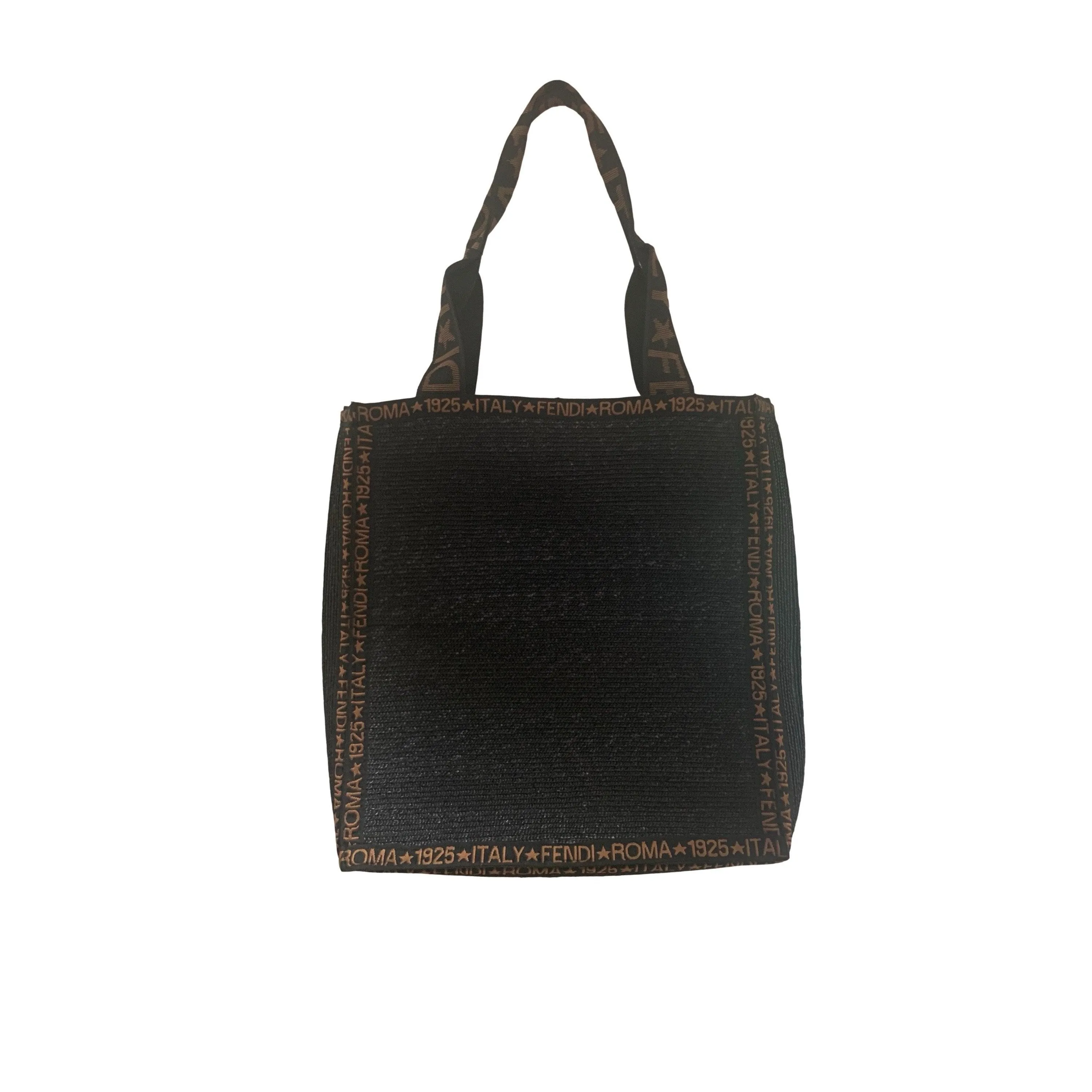 Fendi Straw Logo Tote