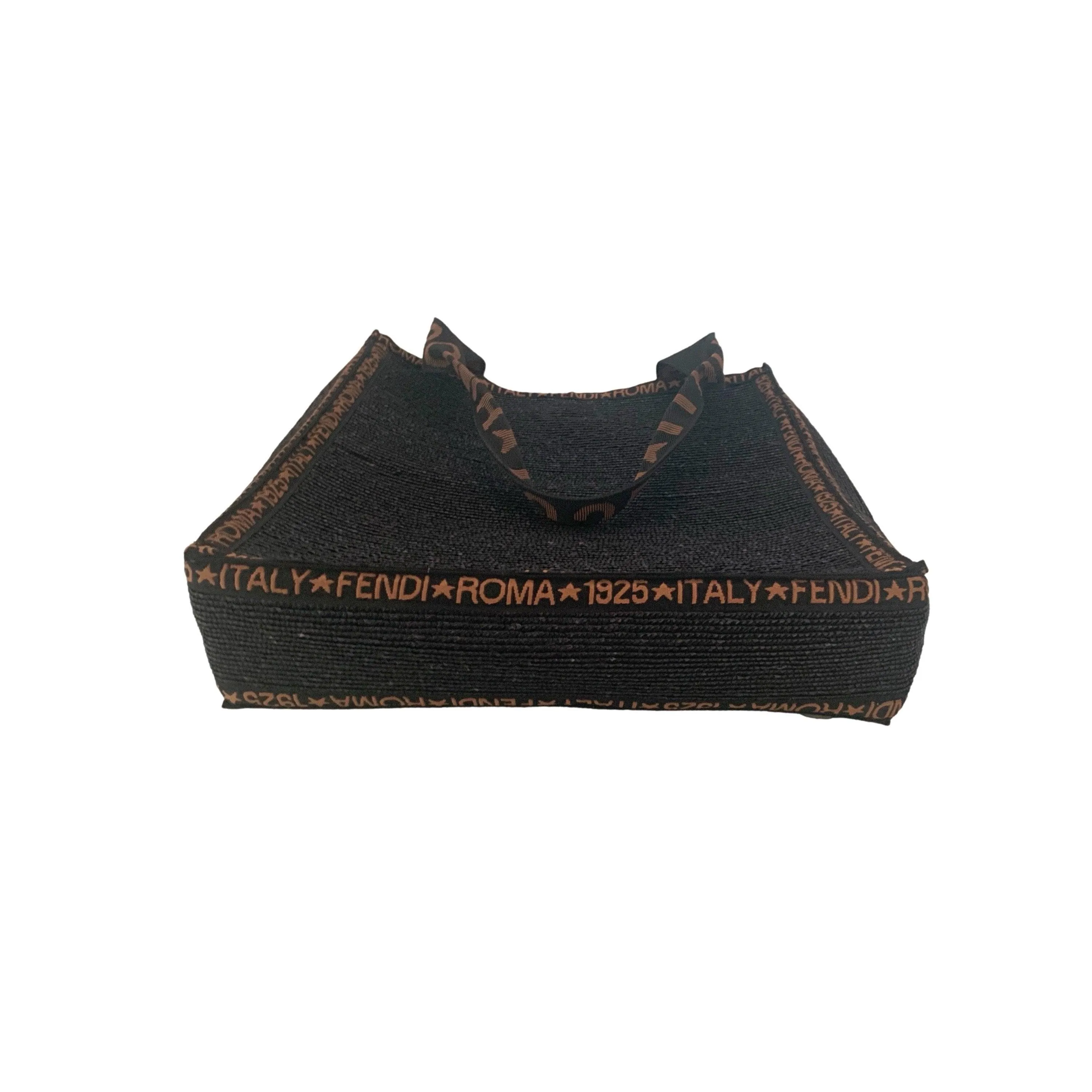 Fendi Straw Logo Tote