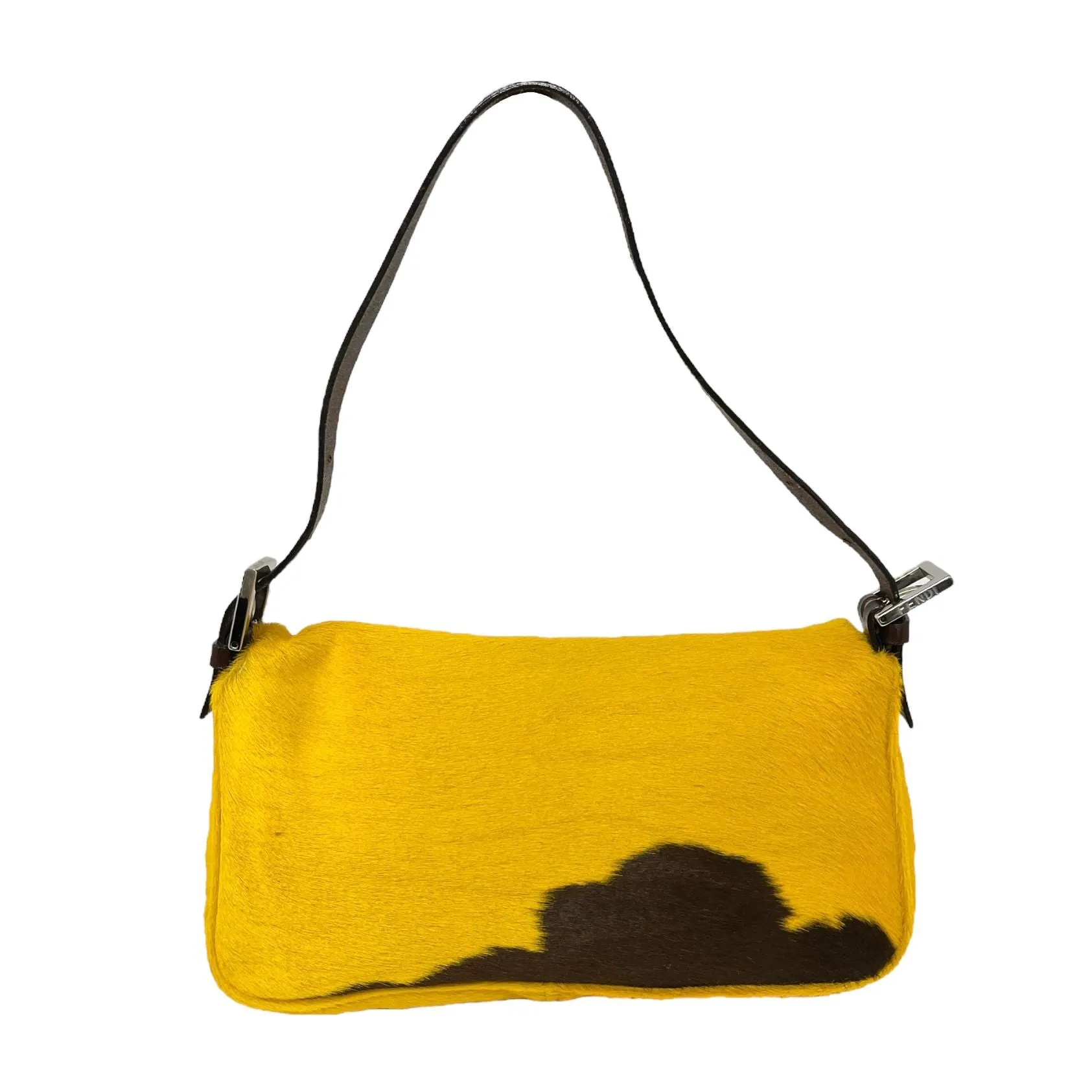 Fendi Yellow Cow Print Baguette
