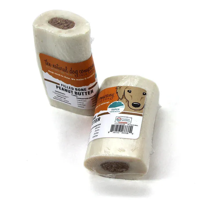 Filled Bone 3" and 5" Tough Dog Chews in a variety of flavors
