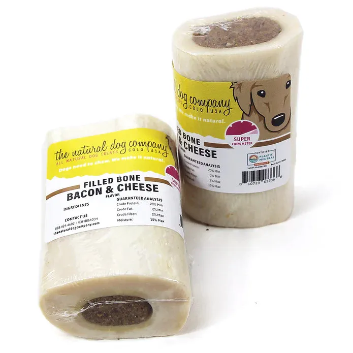 Filled Bone 3" and 5" Tough Dog Chews in a variety of flavors
