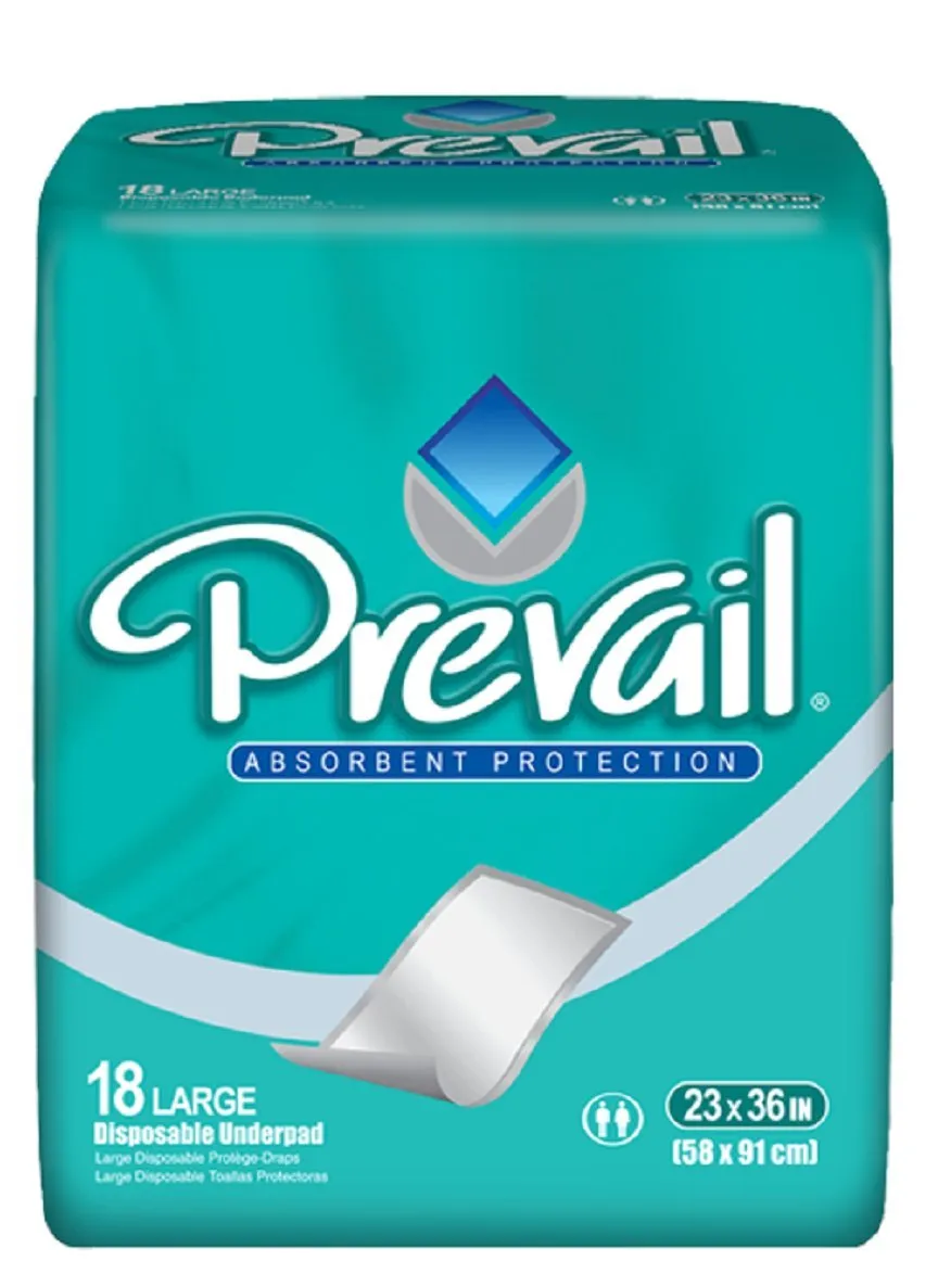 First Quality PV-418 Prevail Disposable Underpad, Moderate Abs, 23x36, CS/72