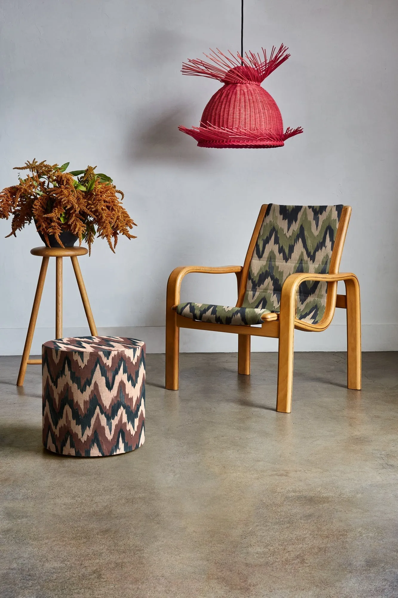 FLAME STITCH FABRIC / RUSTIC CANYON